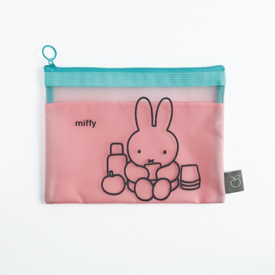 ミッフィー miffy メッシュフラットポーチ（pink） ポーチ 文具