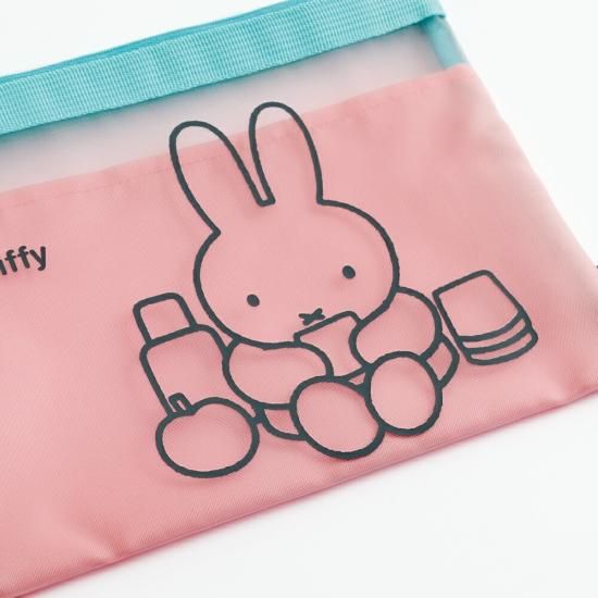 ミッフィー miffy メッシュフラットポーチ（pink） ポーチ 文具