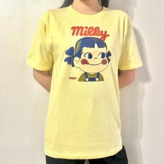 ペコちゃん PEKO ユニセックス半袖Tシャツ　 ライトイエロー