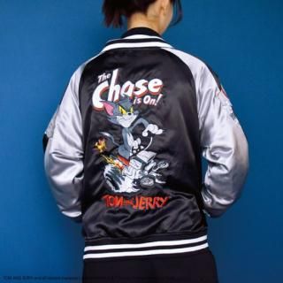 トムとジェリー トムチェイス スカジャン Ｌ ブルゾン