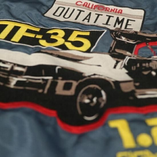 バック・トゥ・ザ・フューチャー タイムブルー スカジャン L