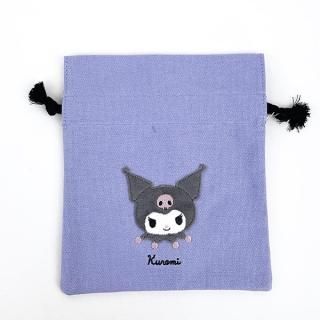 店内セール開催中!10％オフ対象商品! サンリオ クロミ 巾着 ふわふわワッペン  ポーチ 小物入れ 化粧品入れ