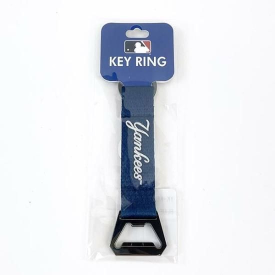 MLB ニューヨークヤンキース 栓抜きストラップ ブルー キーホルダー