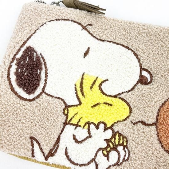 スヌーピー サガラ3ポケット ポーチ ハグ 小物入れ ポーチ SNOOPY