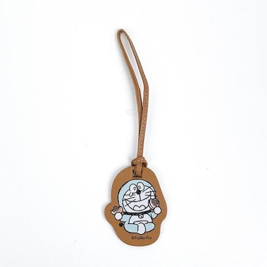 ドラえもん 本皮バッグチャーム (ホワイト) キーホルダー