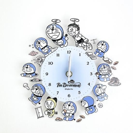 未使用】ドラえもん 50th 壁掛け時計 連続秒針 I'm Doraemon