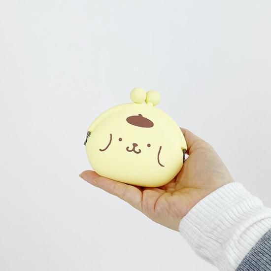 サンリオ ポムポムプリン POCHI シリコンがま口ポーチ イエロー