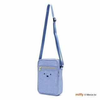 ミッフィー miffy 縦型ミニショルダーバッグ フェイスライトブルー