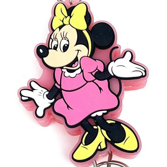 ディズニー ミニーマウス ラバーリールキーホルダー Disney ディズニー ミニーマウス ラバーリールキーホルダー Disney