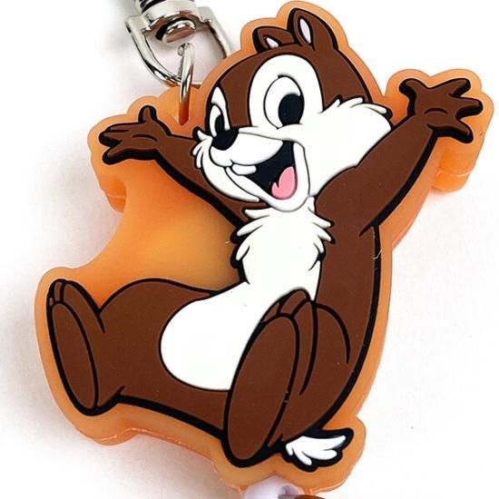 ディズニー チップ ラバーリールキーホルダー Disney