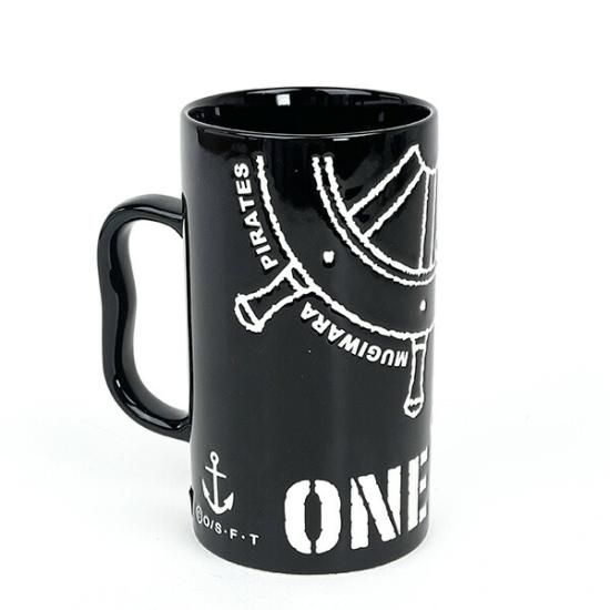 直送商品 ワンピース 撥水ジョッキマグ 海賊旗 (黒) ONE PIECE 日本製 日本製 ピンズ・ピンバッジ・缶バッジ