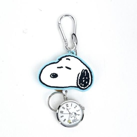 スヌーピー SNOOPY キーチェーン ラバーリールウォッチ 時計