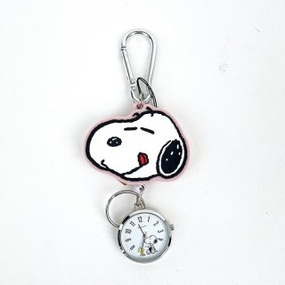 <img class='new_mark_img1' src='https://img.shop-pro.jp/img/new/icons15.gif' style='border:none;display:inline;margin:0px;padding:0px;width:auto;' />スヌーピー SNOOPY キーチェーン ラバーリールウォッチ 時計 キーホルダー ピンク