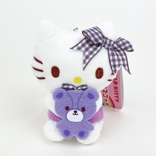 店内セール開催中!10％オフ対象商品! サンリオ ハローキティ 推し色マスコット パープル 紫 キーホルダー ボールチェーン