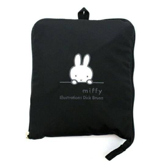 玄関先迄納品 ミッフィー miffy 折りたたみボストンバッグ ブラック フェイス バッグ