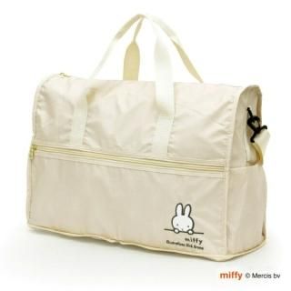 <img class='new_mark_img1' src='https://img.shop-pro.jp/img/new/icons15.gif' style='border:none;display:inline;margin:0px;padding:0px;width:auto;' />ミッフィー miffy 折りたたみボストンバッグ アイボリーフェイス Mサイズ バッグ