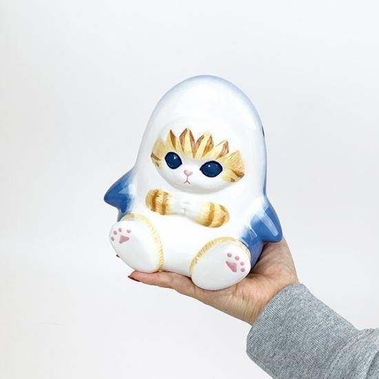 モフサンド mofusand サメにゃん 陶器貯金箱 コインバンク