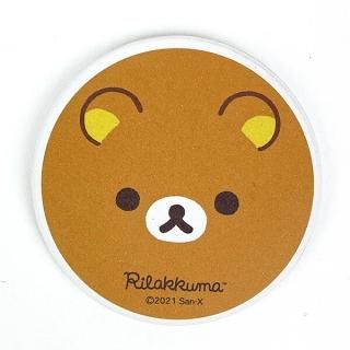 リラックマ 陶製吸水コースター (フェイス) キッチン