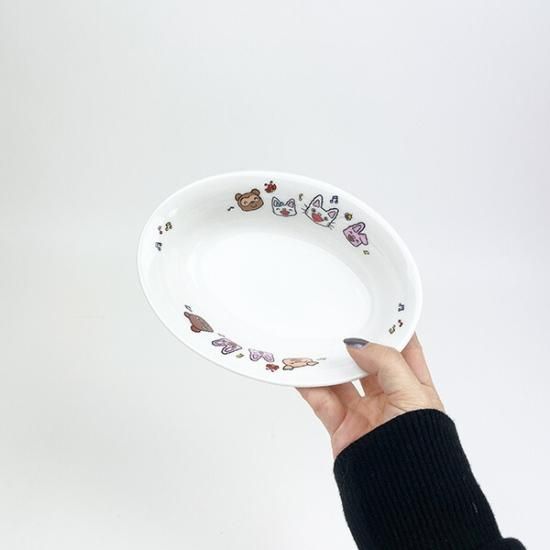 楽天市場】ノンタン こども カレー皿 キッズ食器 金正陶器 日本