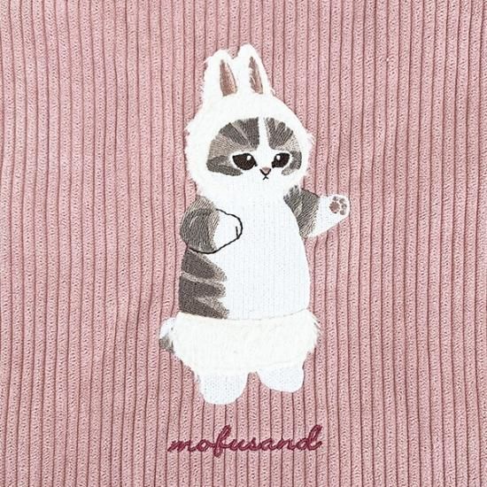 モフサンド mofusand うさぎ ミニトートバッグ (ピンク) 刺繍 モフサンド mofusand うさぎ ミニトートバッグ (ピンク) 刺繍