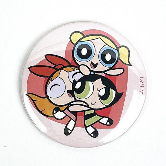 パワーパフガールズ 缶バッチミラー 鏡 パワパフ Power puff パワーパフガールズ 缶バッチミラー 鏡 パワパフ Power puff