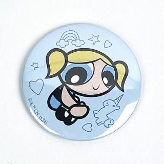 店内セール開催中!10％オフ対象商品! パワーパフガールズ 缶バッチミラー 鏡 パワパフ Power puff Girls 日本製