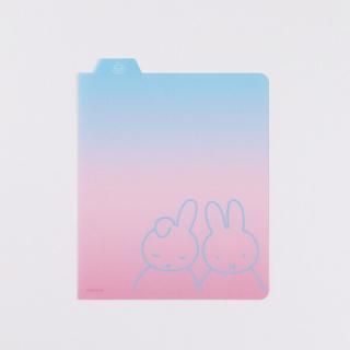 ミッフィー リングノート・スクエア用下敷き（miffy&dan） 文具 日本製 ブルー/ピンク
