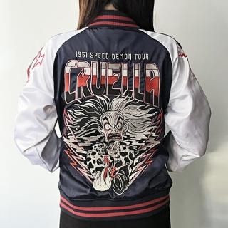 ディズニー ヴィランズ クルエラ サンダーフォン スカジャン L ブルゾン