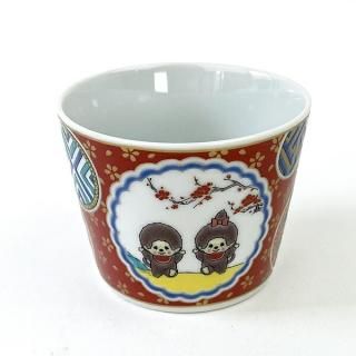 店内セール開催中!10％オフ対象商品! モンチッチ 九谷焼 そばちょこ 庄三風彩色金蘭手 食器 和食器 キッチン レッド