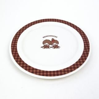 店内セール開催中!10％オフ対象商品! モンチッチ プレート お皿 食器 キッチン チェック ブラウン