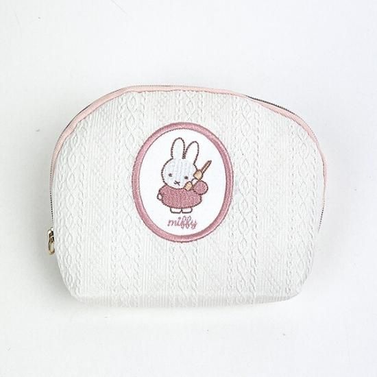 ミッフィー miffy ポーチ(ホワイト) 小物入れ スプリングニット