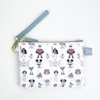 会員様限定50％OFF対象商品！ ディズニー フラットポーチ 100周年 ブルー Disney 小物入れ
