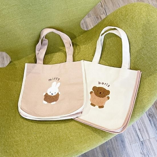 ミッフィー miffy ボリス スクエアミニトートバッグ るんるん ミッフィー miffy ボリス スクエアミニトートバッグ るんるん