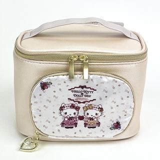 サンリオ ハローキティ―×DOLLY MIX バニティ―ポーチ (ベージュ) コスメポーチ Sanrio