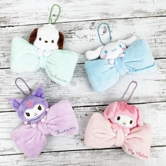 Sanrio ribbon plush keychain