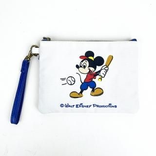 会員様限定50％OFF対象商品！ ディズニー ミッキー フラットポーチ (ホワイト) 小物入れ コスメポーチ Disney