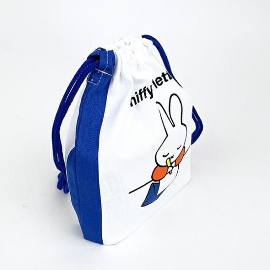 メゾピアノ　ミミちゃン巾着ポーチ、タオルセット 35周年記念 新品 メゾピアノ ミミちゃん 巾着 ポーチ バッグ ナルミヤ 35th