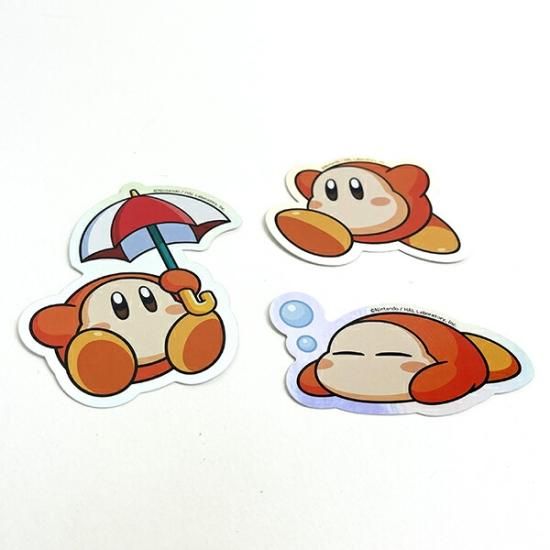 星のカービィ ワドルディ キャラスタムステッカー パラソル シール 文具