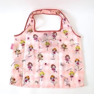 水森亜土 エコバッグ Ballet ピンク 折りたたみ 買い物 マルシェバッグ サブバッグ