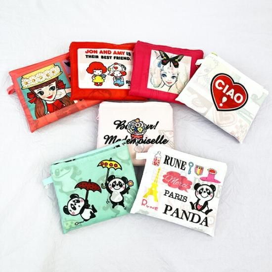 新作❤️入手困難HUMAN MADE 即完売レジャーシート❤️おまけ保存袋つき 内藤ルネ エコバッグ L JONANDAMY 折りたたみバッグ 買い物袋 マルシェ