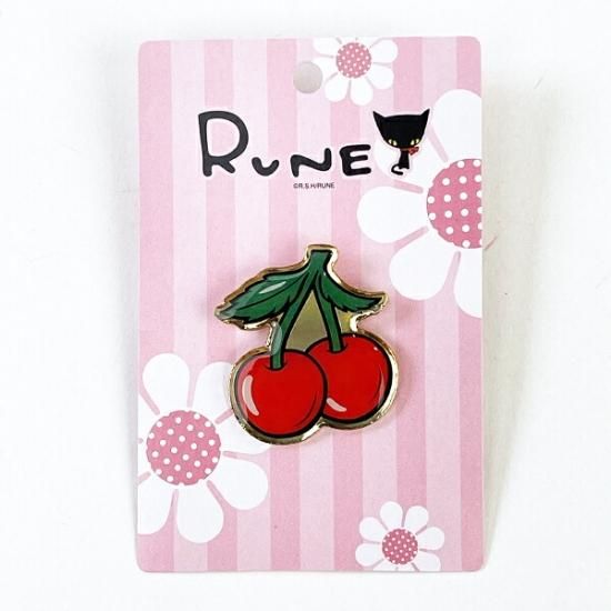 ハニチェリ　パネル　わんこさん柄 内藤ルネ ピンズ チェリー バッジ アクセサリー