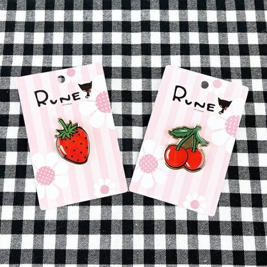 内藤ルネ ピンズ チェリー バッジ アクセサリー