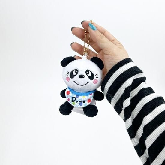 内藤ルネ マスコット ルネパンダ ボールチェーン ベビースタイ ブルー