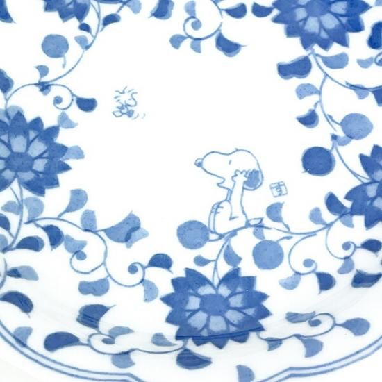 スヌーピー 藍唐草 ペアカップ＆ソーサー ギフト 日本製 SNOOPY