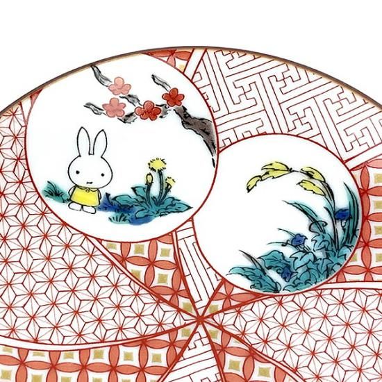 ミッフィー miffy 九谷焼 小皿(赤絵) 食器 お皿 日本製 ミッフィー miffy 九谷焼 小皿(赤絵) 食器 お皿 日本製