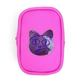 たべっ子どうぶつ ねこ クリアウインドウポーチ （ピンク）