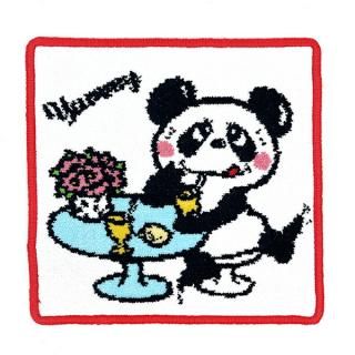内藤ルネ ルネパンダ(yummy) シェニール織 ハンドタオル ハンカチ Rune 日本製