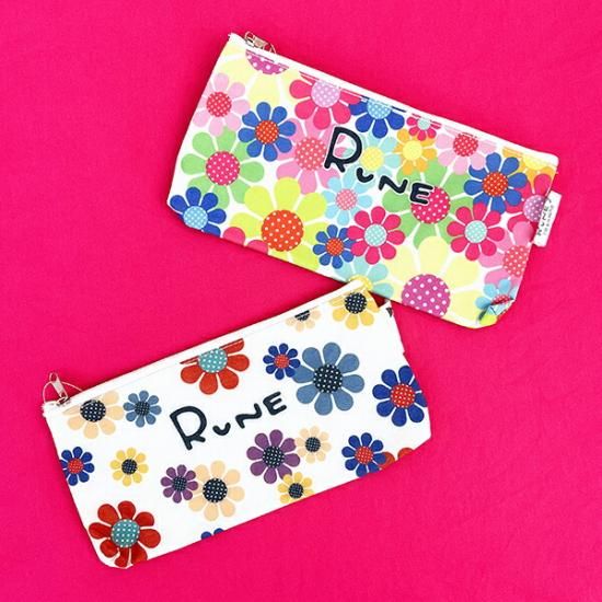 内藤ルネ ペンポーチ サンフラワー カラフル ペンケース 筆箱 化粧ポーチ