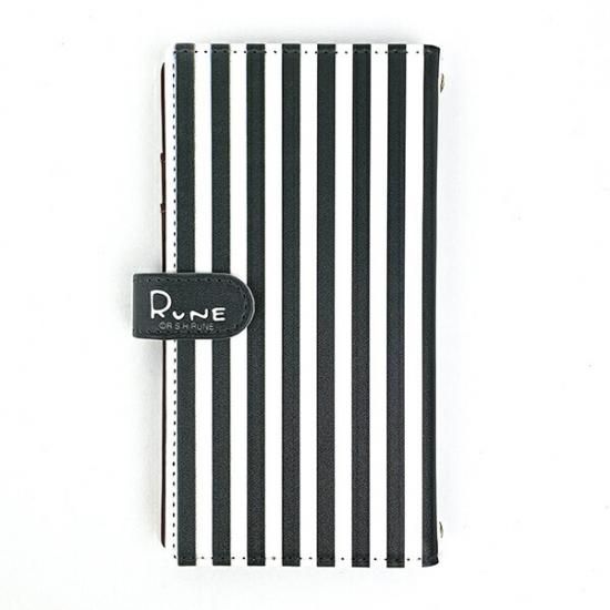 内藤ルネ ガールストライプ 多機種対応マルチ手帳ケース スマホ用品