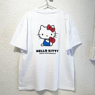 サンリオ ハローキティ 50th Anniversary Ｔシャツ(ホワイト) Lサイズ アパレル Sanrio